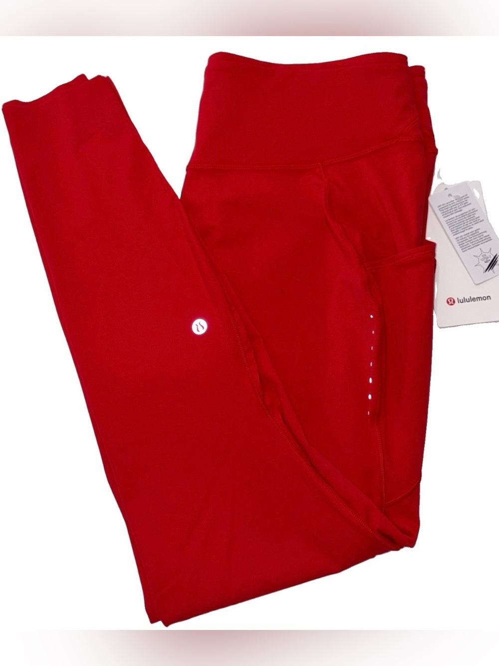 NWT LULULEMON SIZE 16 FAST & FREE HIGH RISE 28”L TIGHT*POCKETS OXFORD RED $128